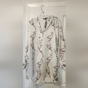 Velvet Heart Cream and Brown Blouse